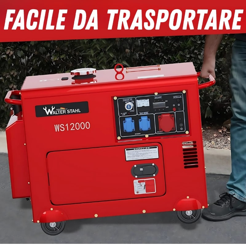 Generatore Di Corrente Diesel 9kW (9000W) Silenzioso – Avviamento Elettrico + Telecomando