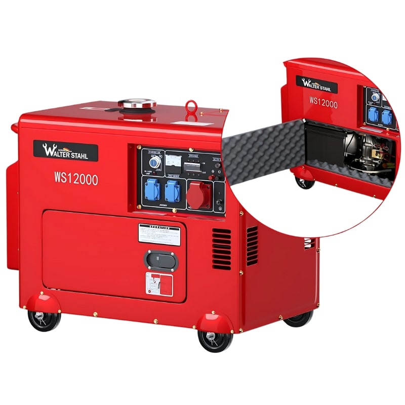 Generatore Di Corrente Diesel 9kW (9000W) Silenzioso – Avviamento Elettrico + Telecomando