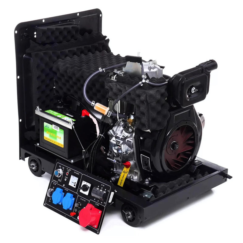 Generatore Di Corrente Diesel 9kW (9000W) Silenzioso – Avviamento Elettrico + Telecomando