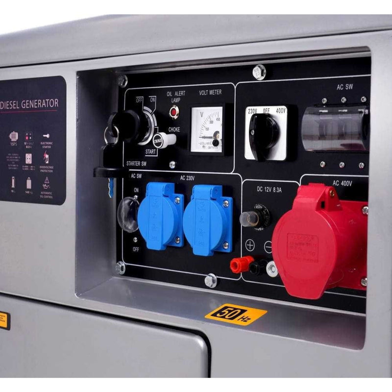 Generatore di Corrente Diesel 9000w 9Kw Silenzioso