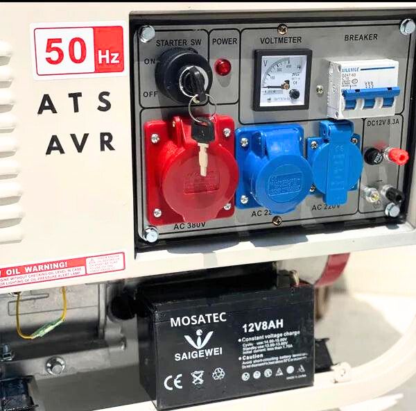 Generatore Di Corrente Diesel 8,5 kW Inverter AVR Trifase Silenzioso – 8500W