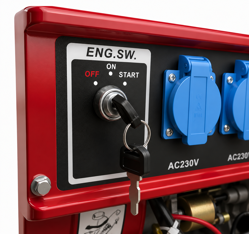 Generatore Professionale H-8500W 8,5kW Benzina 230V/400V con Avviamento Elettrico