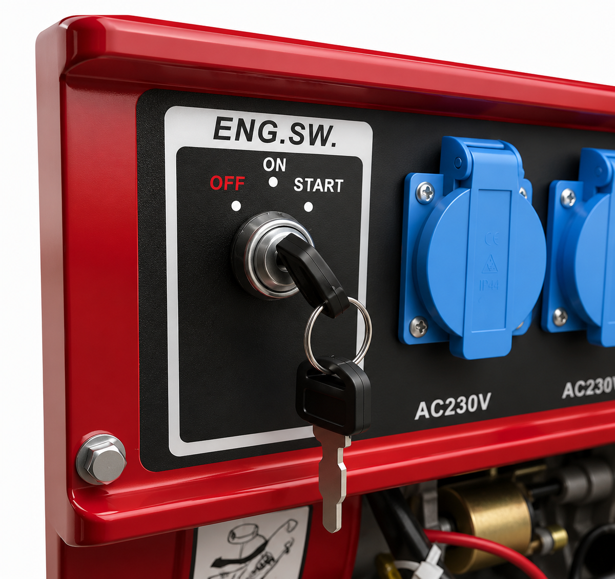 Generatore Professionale H-8500W 8,5kW Benzina 230V/400V con Avviamento Elettrico