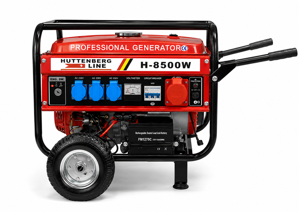 Generatore Inverter Silenziato 8500W 8,5kW 230V/380V con Avviamento Elettrico