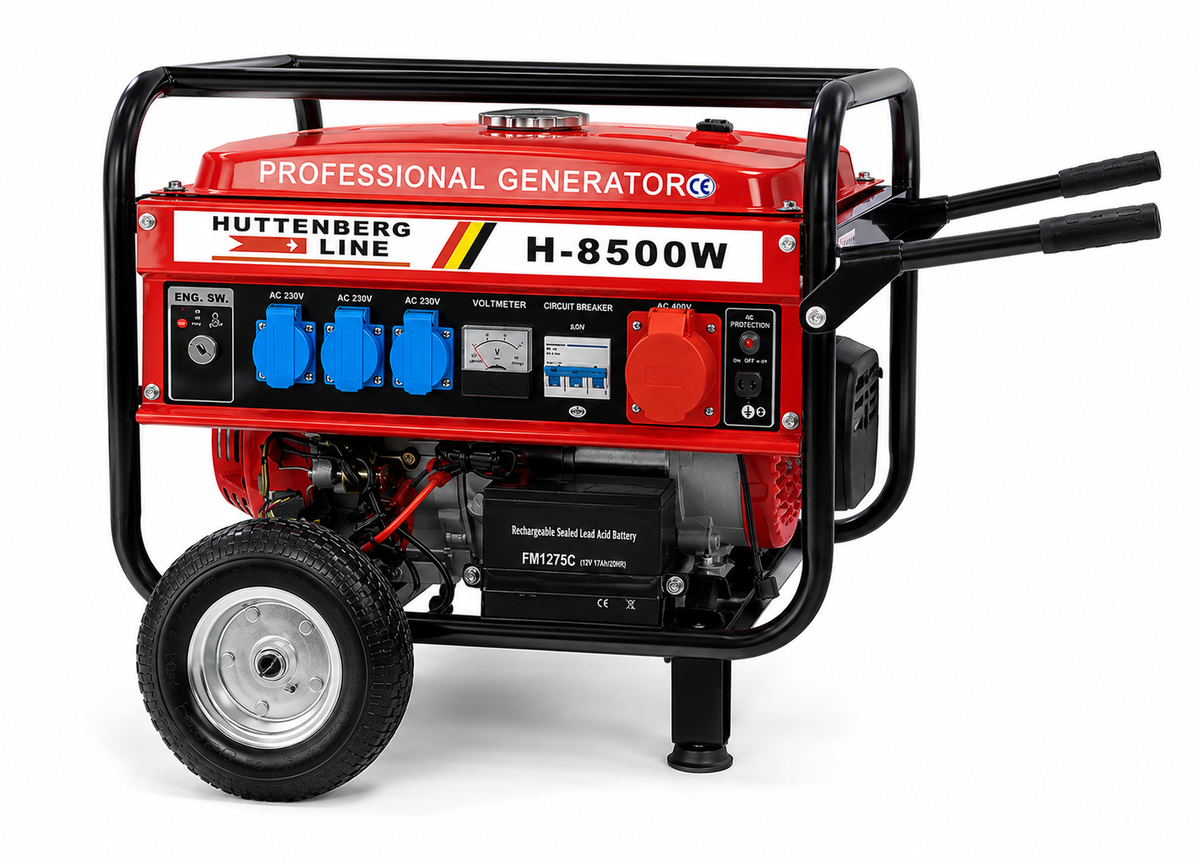 Generatore Inverter Silenziato 8500W 8,5kW 230V/380V con Avviamento Elettrico