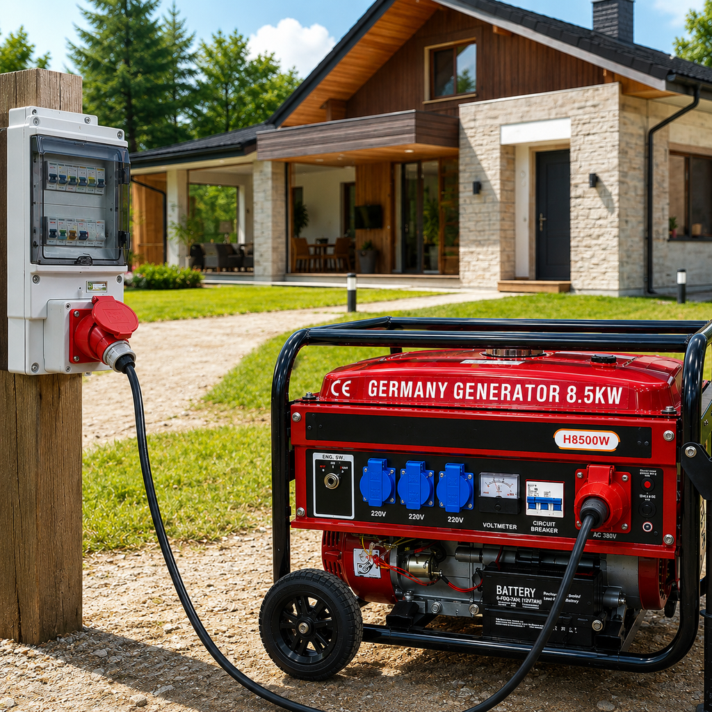 Generatore 8500W Benzina Monofase/Trifase con Avviamento Elettrico
