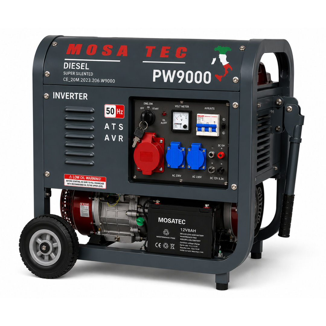 Generatore Di Corrente Diesel 8,5 kW Inverter AVR Trifase Silenzioso – 8500W