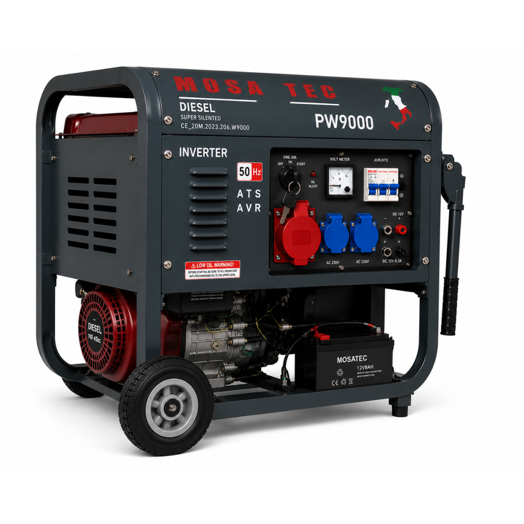 Generatore Di Corrente Diesel 8,5 kW Inverter AVR Trifase Silenzioso – 8500W