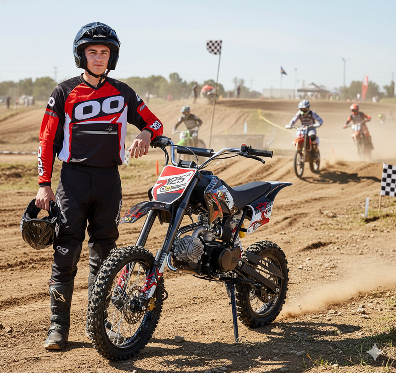 MotoCross “AURA” 125cc Avviamento a Pedale – RUOTA 17″/14″