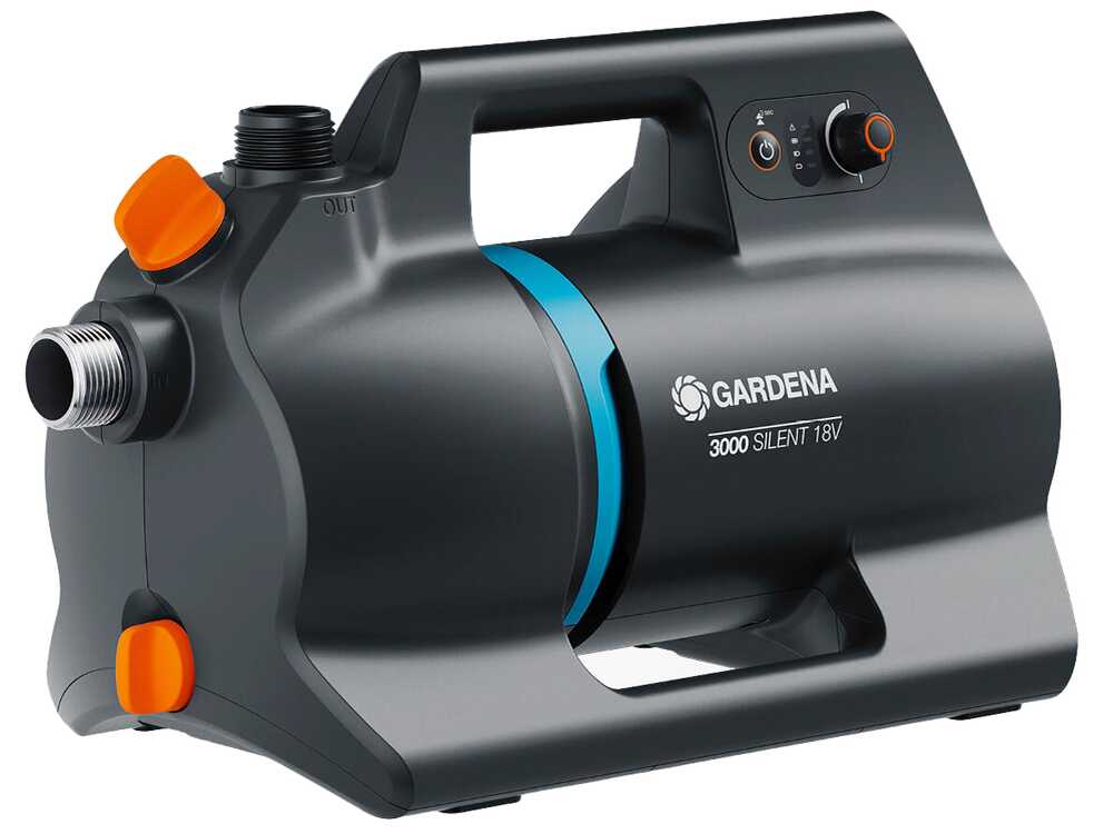 Pompa Autoadescante a Batteria Gardena 3000 Silent 18V P4A con Batteria 4Ah e Caricabatterie Inclusi
